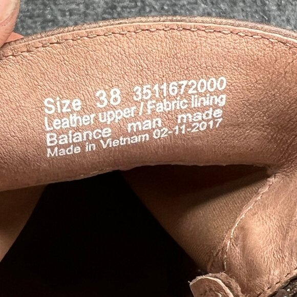 Dansko Marcia Ankle Boots Women's Size 8 Brown Leather Inside Zip Slip On Heeled - Picture 14 of 14